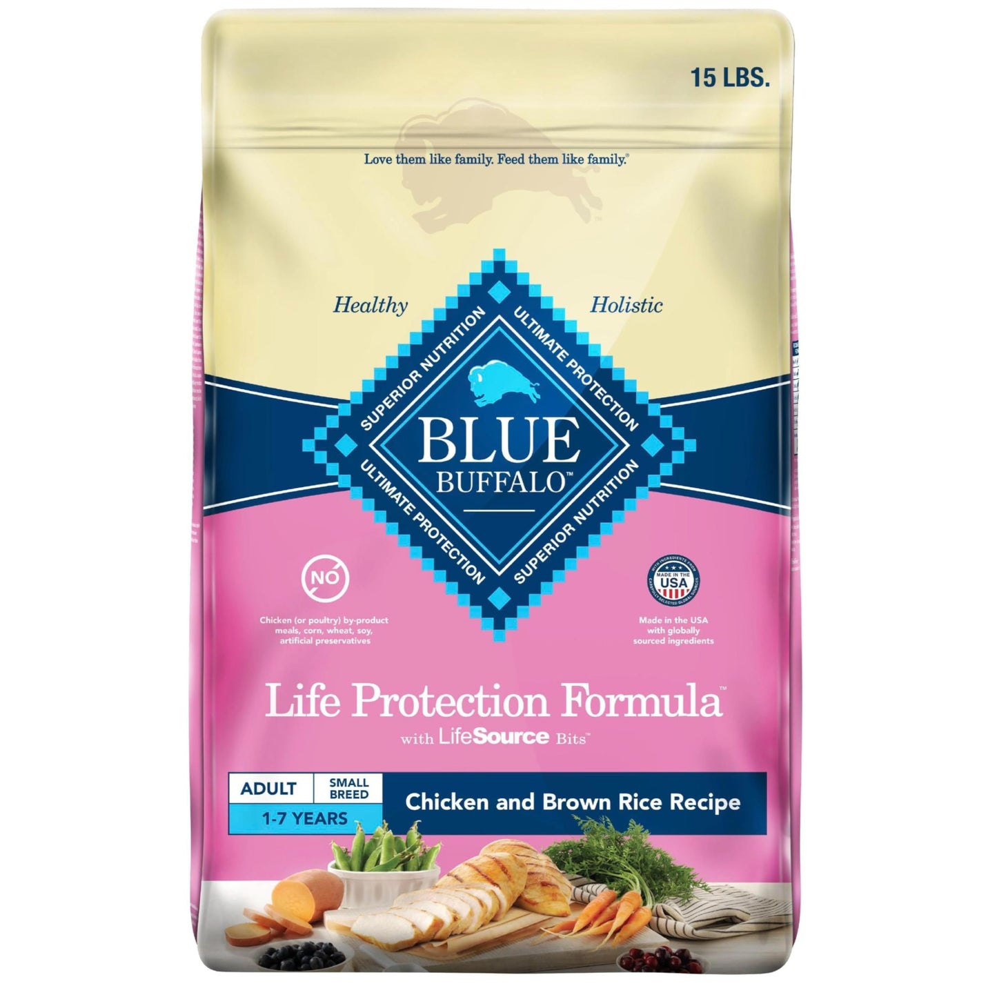 Blue Buffalo Life Protection Formula Healthy Weight Adult Dry Dog Food, Supports an Ideal Weight, Made with Natural Ingredients, Chicken & Brown Rice Recipe, 5-lb Bag