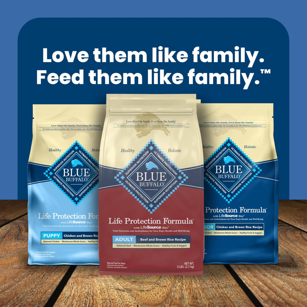 Blue Buffalo Life Protection Formula Adult Dry Dog Food, Helps Build and Maintain Strong Muscles, Made with Natural Ingredients, Beef & Brown Rice Recipe, 30-lb Bag