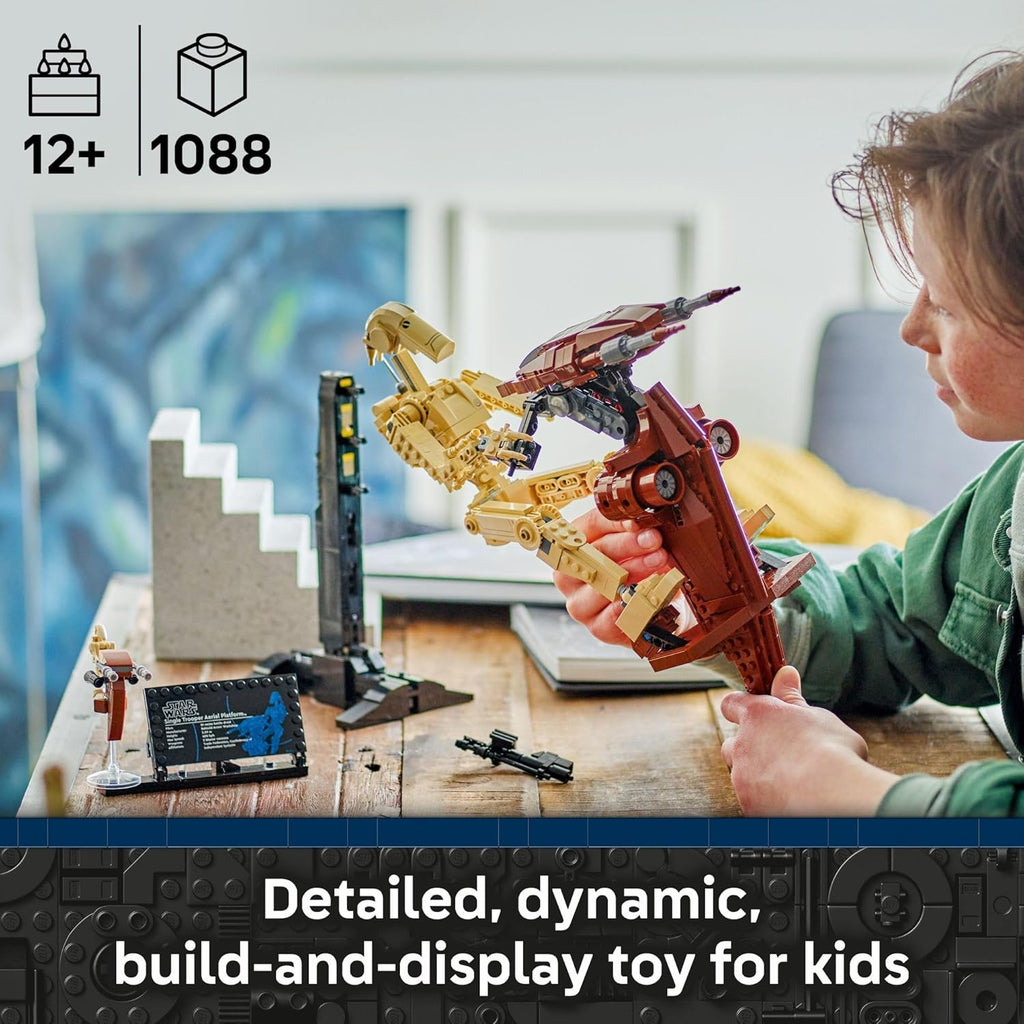 LEGO Star Wars: The Phantom Menace Battle Droid with STAP - Building & Learning Toy for Boys & Girls, Ages 12+ - Star Wars Toy & Model Kit - Gift Idea for Birthdays - 75428