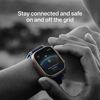 Apple Watch Ultra 3 [GPS + Cellular 49mm] Running & Multisport Smartwatch w/Rugged Titanium Case w/Natural Titanium Milanese Loop - L. Satellite Communications, Advanced Health & Fitness Tracking