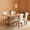 Velvet Dining Chairs Set Of 4 With Solid Wood Frames