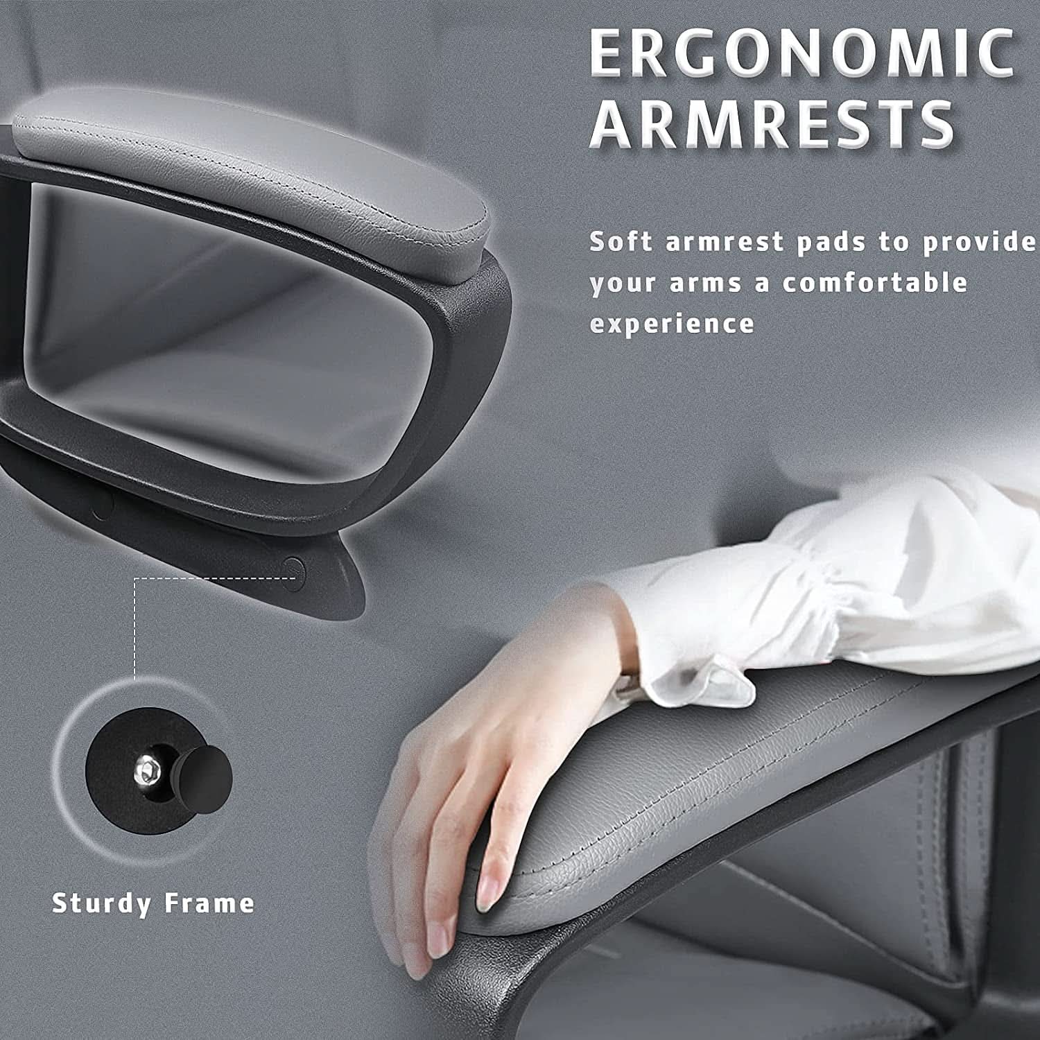 Ergonomic High Back Office Chair For Long Seating, Big Tall
