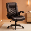 Executive PU Leather Office Chair With Flip Up Armrests