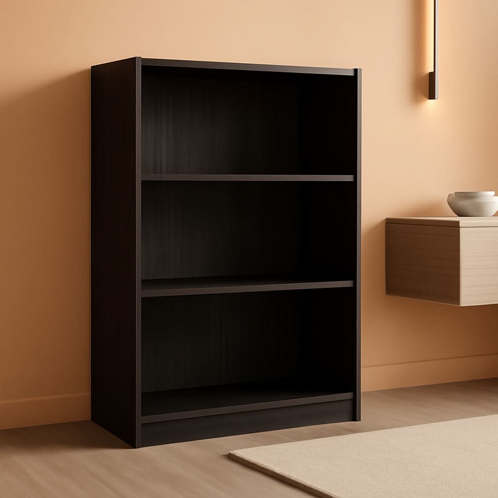 Pasir 3 Tier Open Shelf Bookcase Dark Espresso 31 Inch