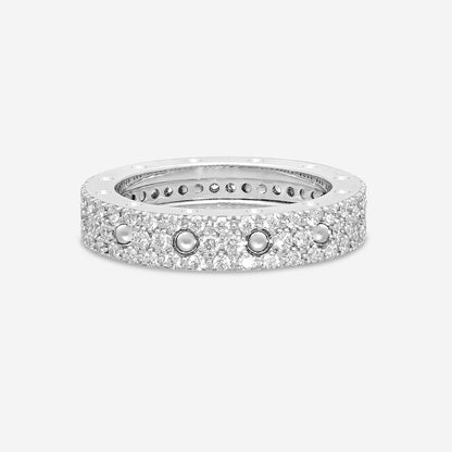 Roberto Coin Pois Moi 18K White Gold Diamond Band Ring 8881784AW65X