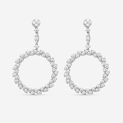 Roberto Coin Marquesa 18K White Gold Diamond Drop Earrings 8882841AWERX0