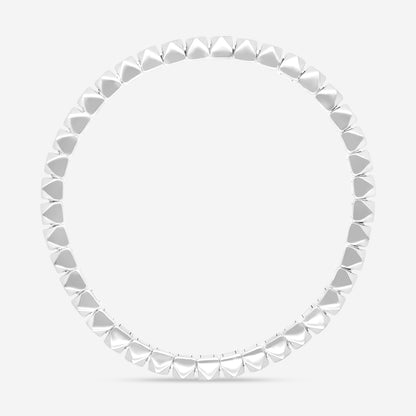 Roberto Coin Obelisco Flexible 18K White Gold Diamond Bangle Bracelet 8883018AWLBX