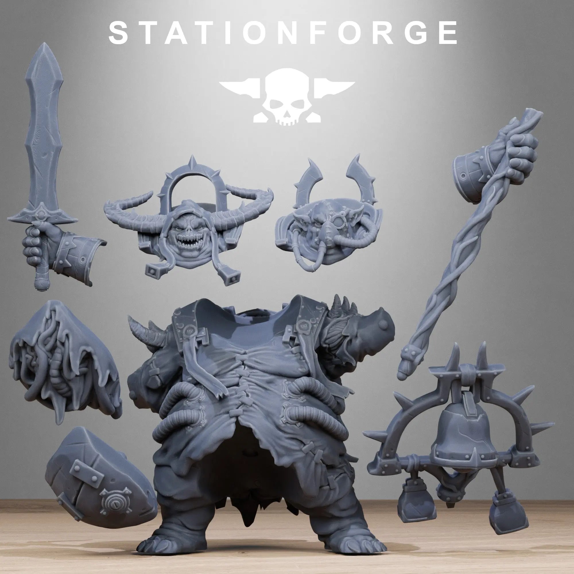 Corrupted Lord of the Filth by Station Forge 28/32mm Scale Miniature, 73mm tall, Great Unclean One Proxy