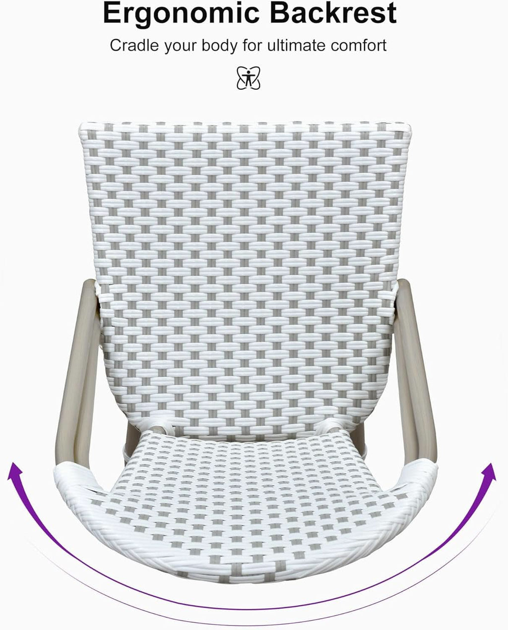 French Style Outdoor Bar Stools Set Of 2 27 Inch White And Grey
