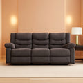 Gray Reclining Sofa With Waterfall Back For Living Room
