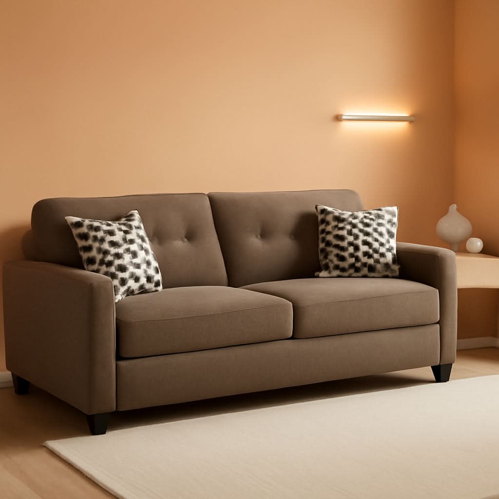 Contemporary Espresso Full Size Sofa Sleeper MemoryFoam