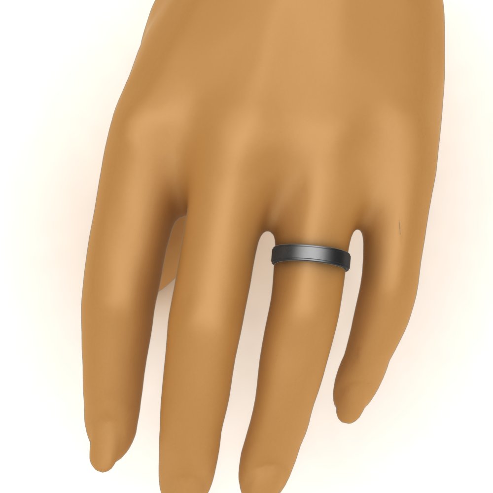 Simple Flat Wedding Band 4MM