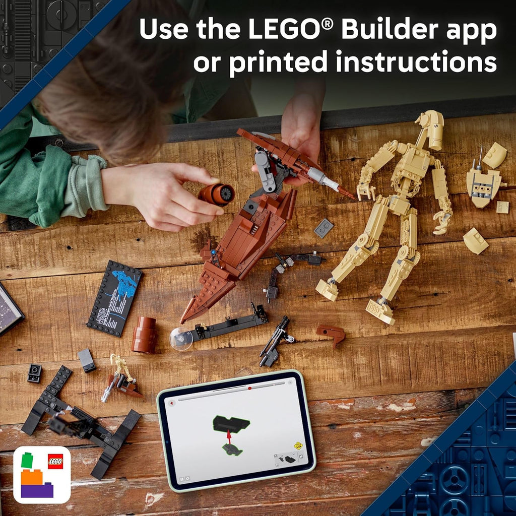 LEGO Star Wars: The Phantom Menace Battle Droid with STAP - Building & Learning Toy for Boys & Girls, Ages 12+ - Star Wars Toy & Model Kit - Gift Idea for Birthdays - 75428