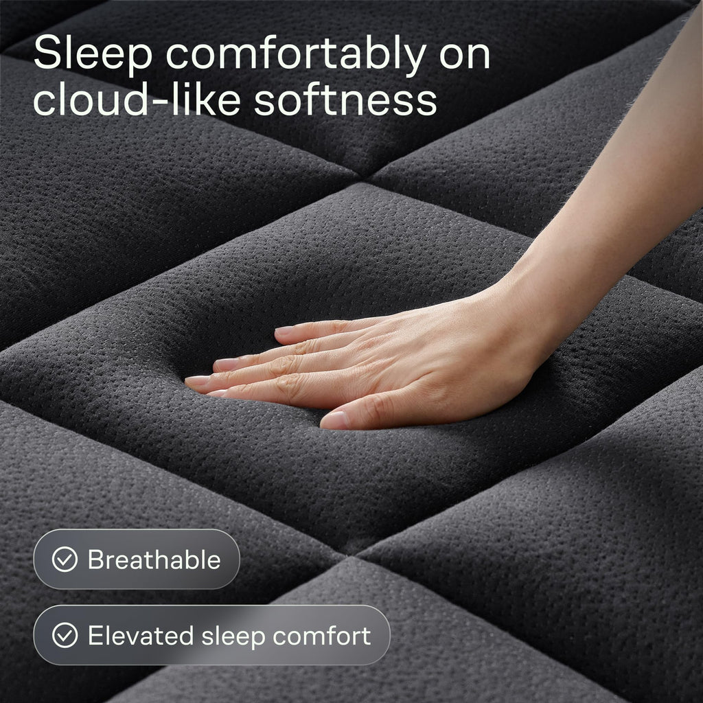 Niagara Sleep Solution Ultra Soft Queen Size Mattress Topper - Rayon Derived from Bamboo Pillow Top Mattress Pad for Back Pain Relief - Naturally Cooling for Hot Sleepers, Green