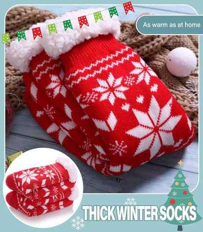 Slipper Socks for Women Fuzzy Non Slip Winter Thick Warm Soft Cozy Fleece Lining Home Socks with Grippers