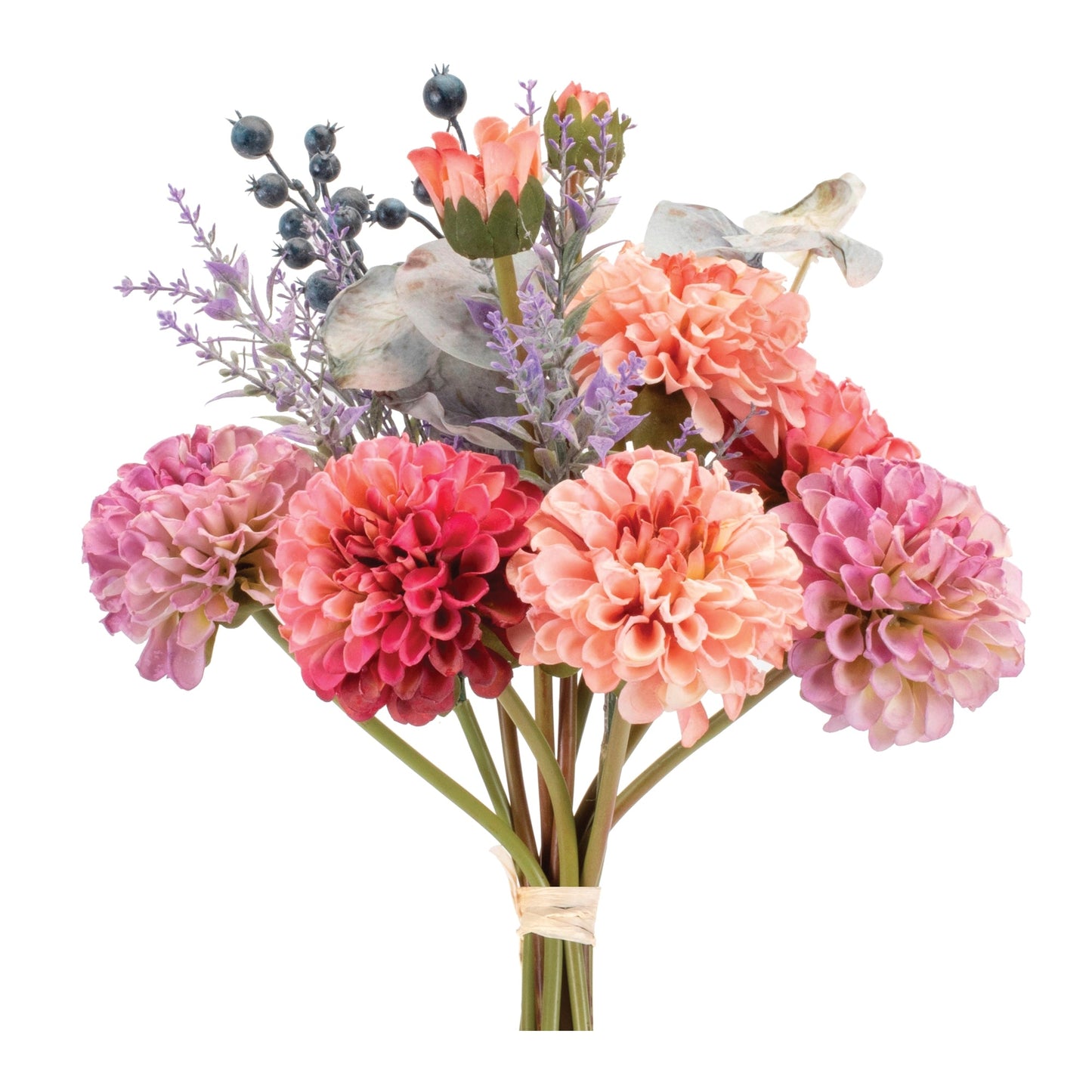 Set of 2 Mixed Zinnia Floral Bouquet