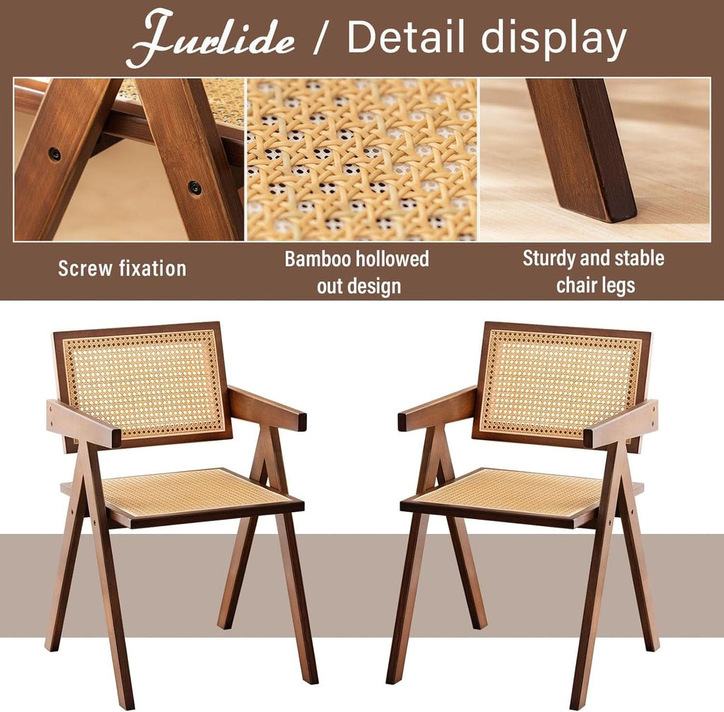 Brown Rattan Accent Chairs Set Of 2 For Indoor Outdoor Use