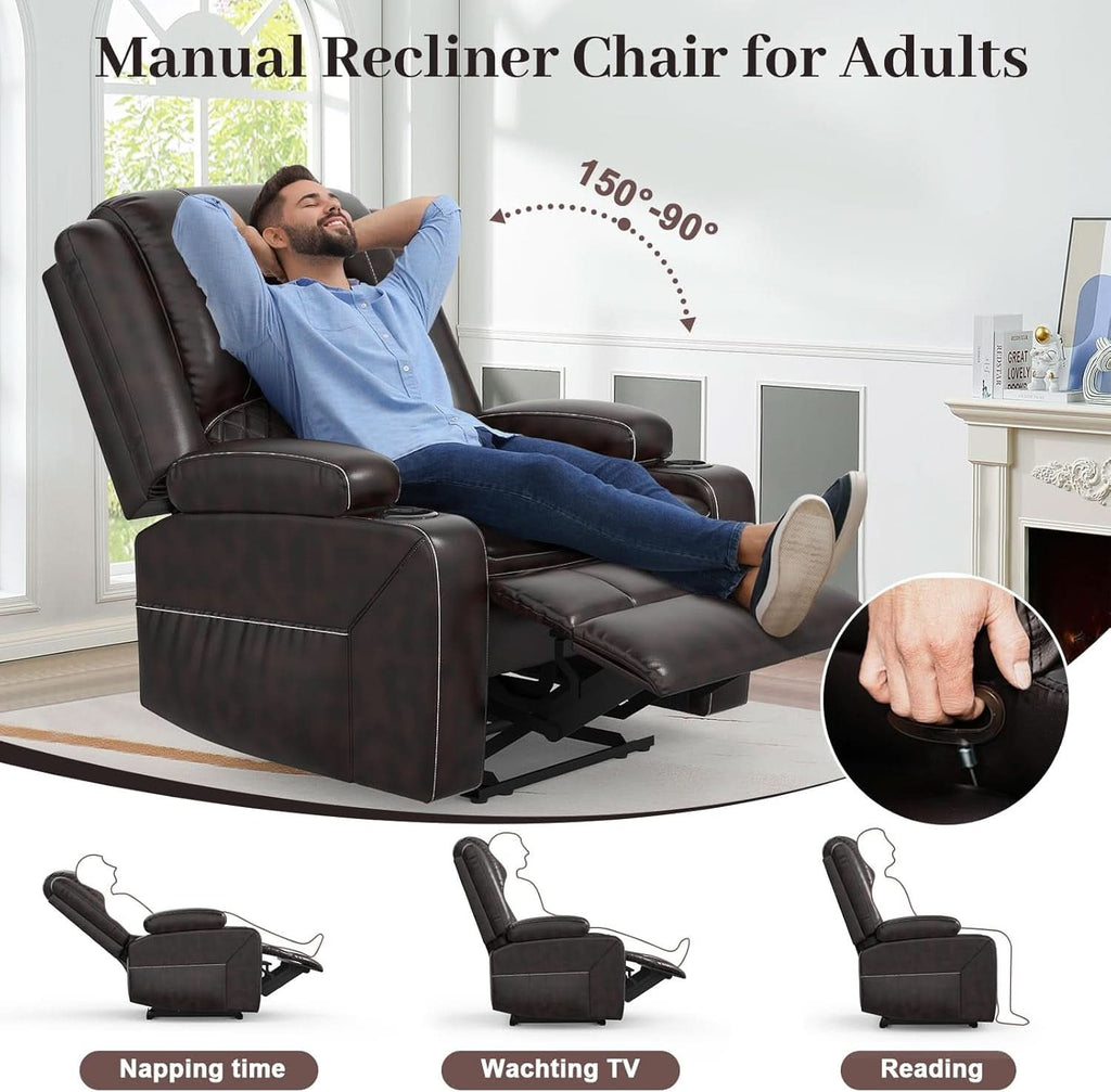 Grey Leather Reclining Loveseat Set With Console And Chairs