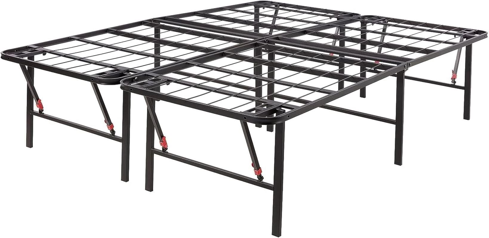 Sturdy Metal Queen Bed Frame With Built In Storage Platform
