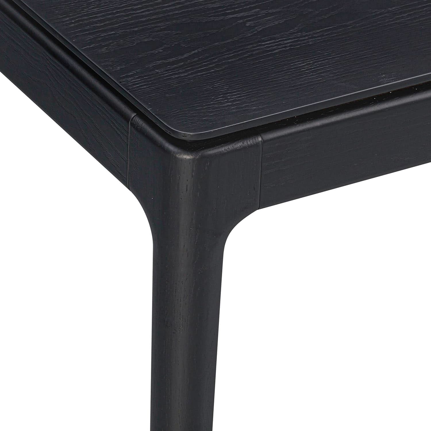 Mingle 55 Inch Modern Rectangular Dinner Table Burnt Black