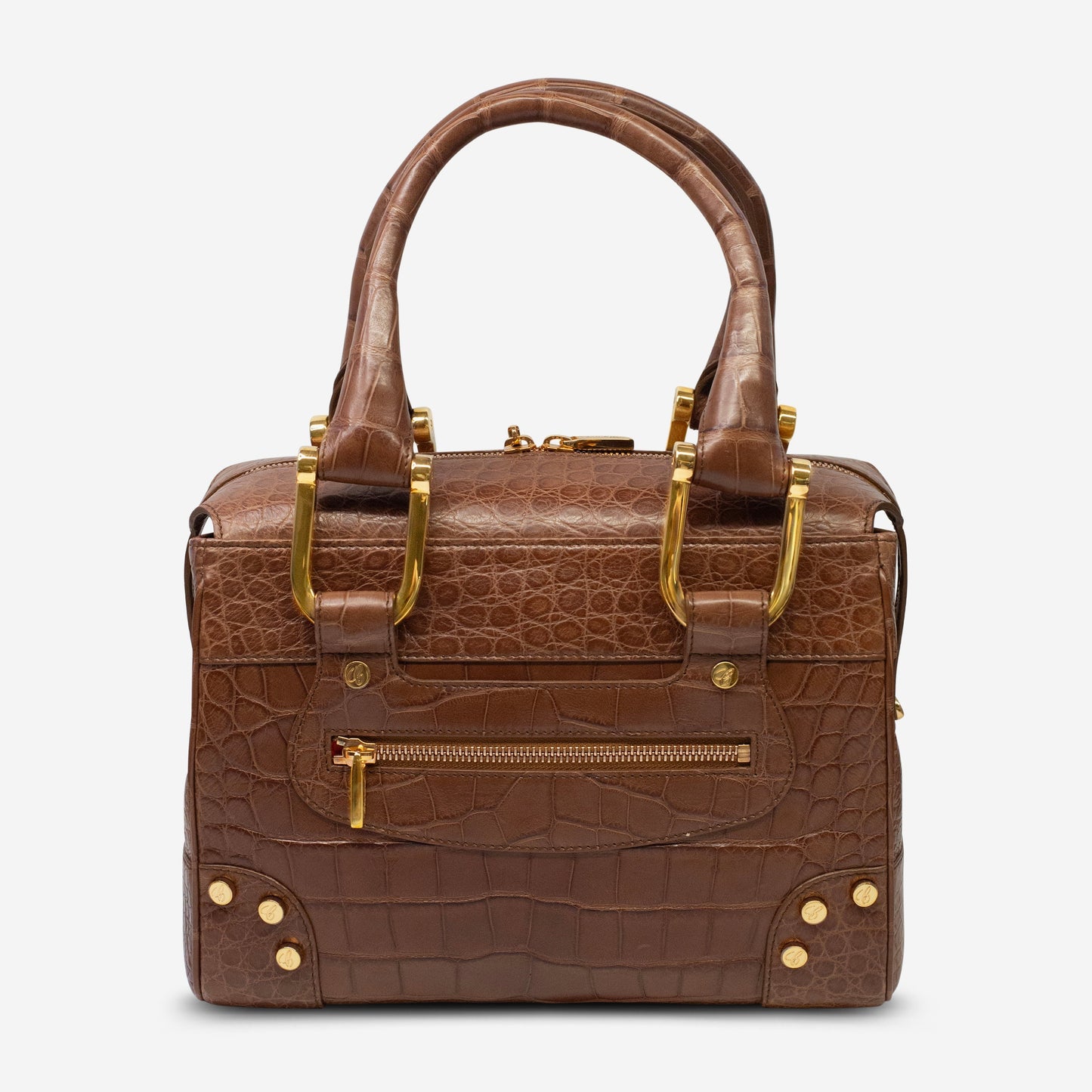 Chopard Caroline Mini Matte Brown Alligator Leather Handbag 95000-0193