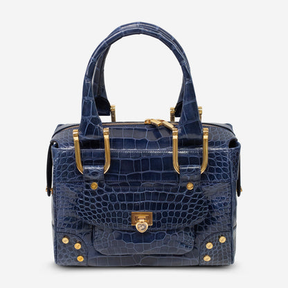 Chopard Caroline Mini Shiny Blue Alligator Leather Handbag 95000-0279