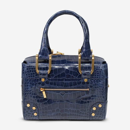 Chopard Caroline Mini Shiny Blue Alligator Leather Handbag 95000-0279