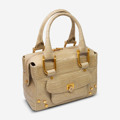 Chopard Caroline Mini Matte Beige Alligator Leather Handbag 95000-0280