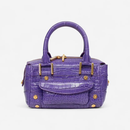 Chopard Baby Caroline Purple Shiny Alligator Leather Handbag 95000-0283