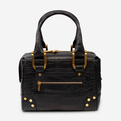 Chopard Caroline Mini Matte Black Alligator Leather Handbag 95000-0176