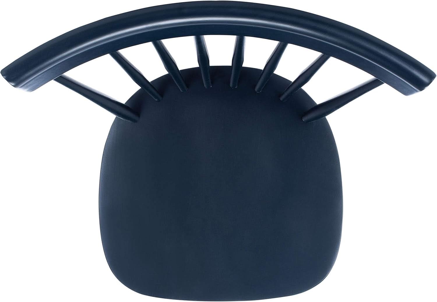 Navy Blue Windsor Spindle Solid Wood Dining Chair Set Of 2