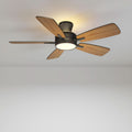 46 Inch Black Ceiling Fan With Remote Dimmable Light 3CCT