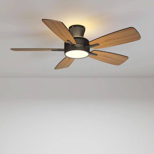 46 Inch Black Ceiling Fan With Remote Dimmable Light 3CCT