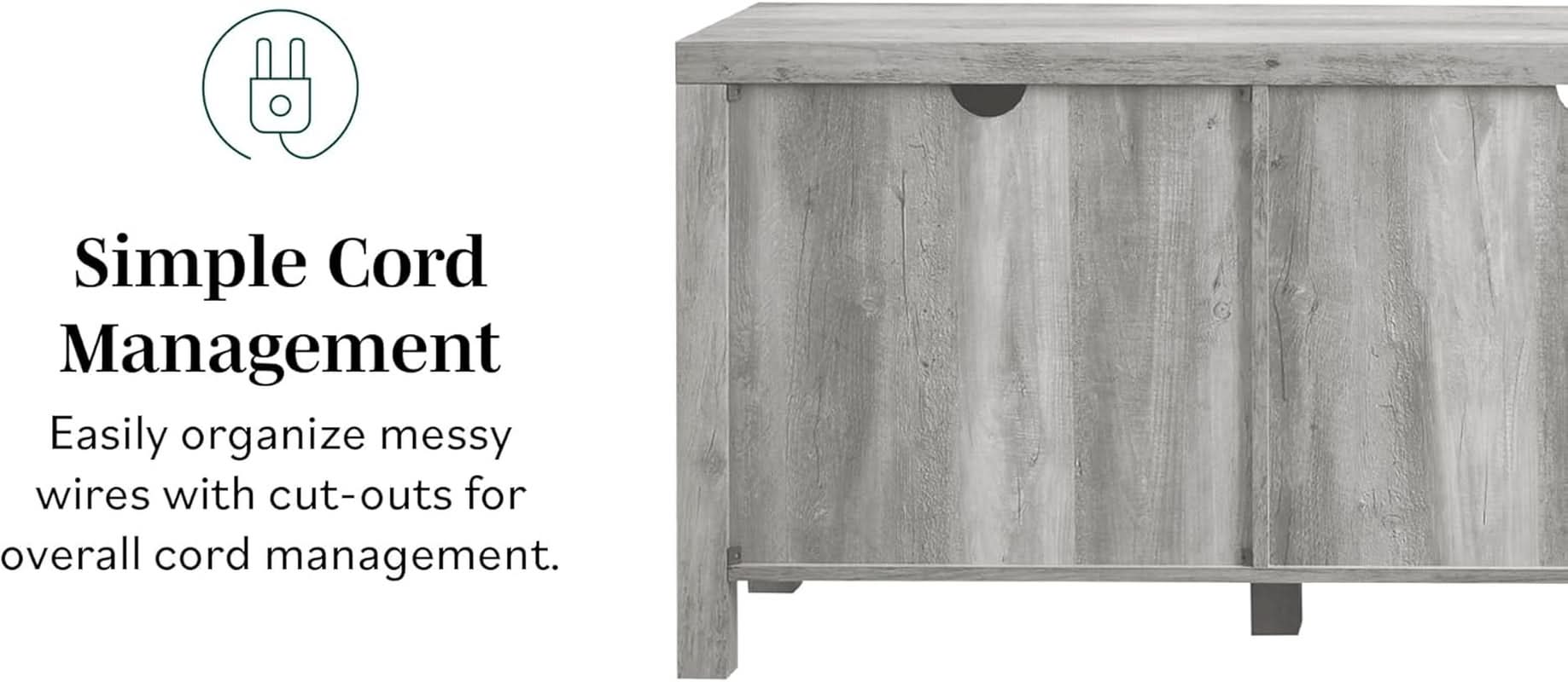 Georgetown Modern Farmhouse 70 Inch TV Stand Stone Grey