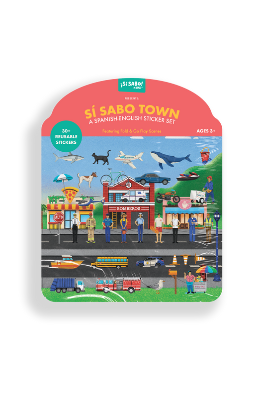 Sí Sabo Town: A Bilingual Reusable Sticker Play Set