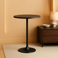 Black Circular Bar Table Water proof Coated Metal Base