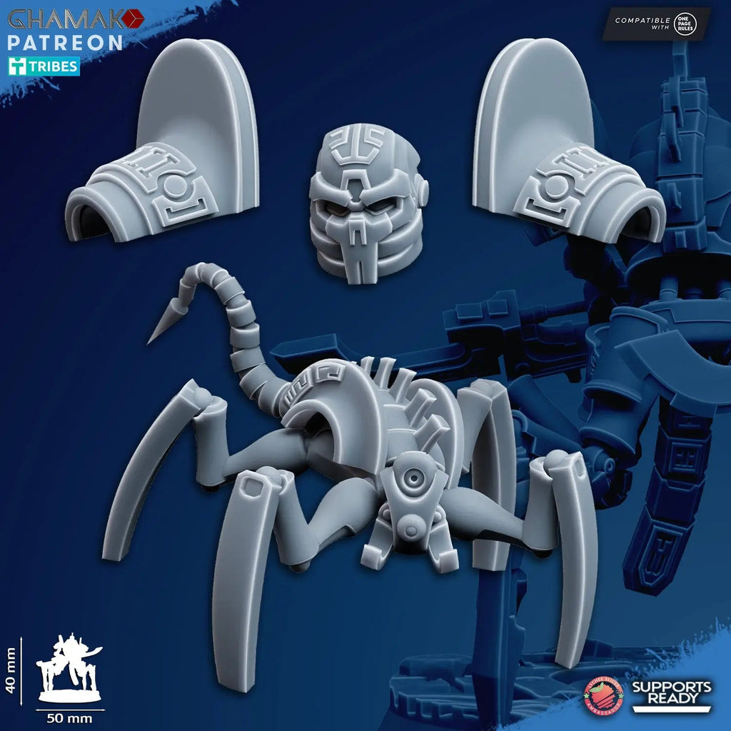 Vanquishers by Ghamak: Sci-fi 28/32mm Heroic Scale Miniature, 40mm tall, 7 Units