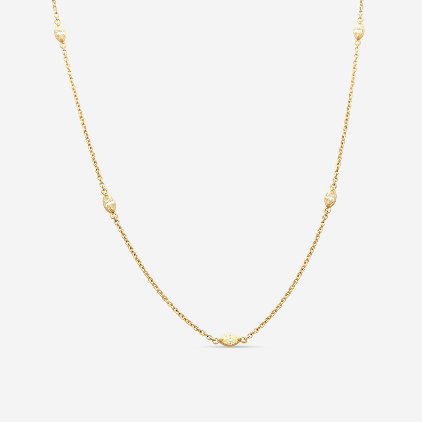 Roberto Coin 18K Yellow Gold Diamond Necklace 9991190AY18X7
