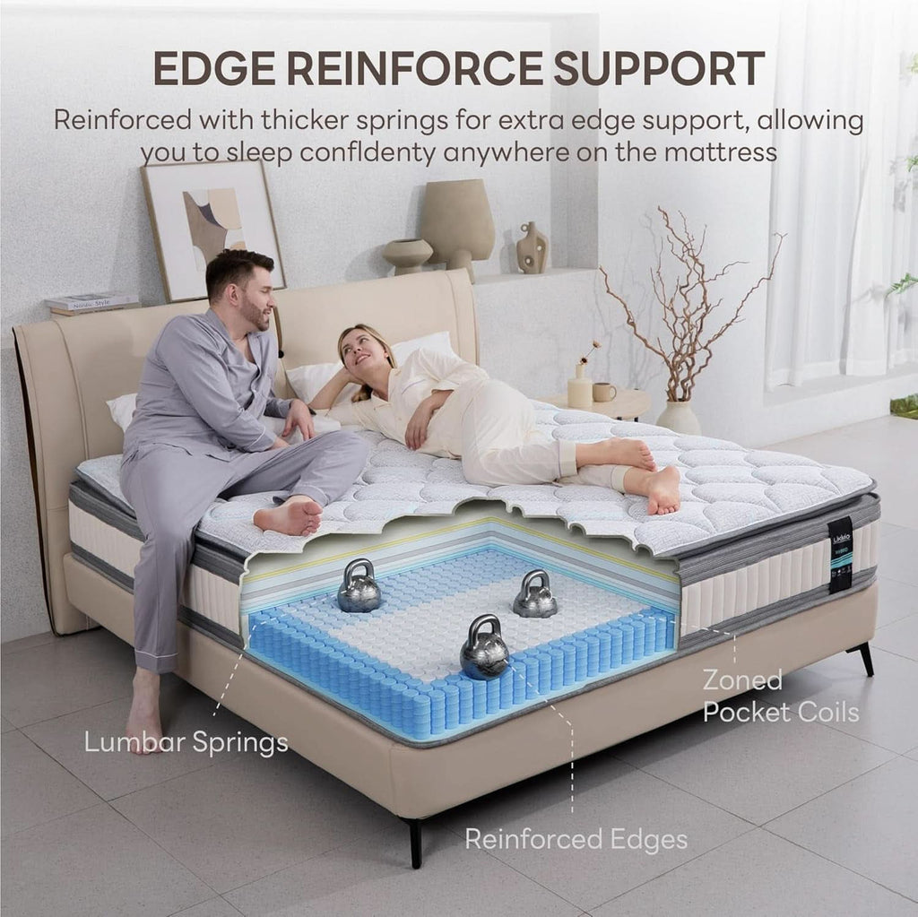 Full Gel Memory Foam Mattress TenInch Zoned Pressure Relief