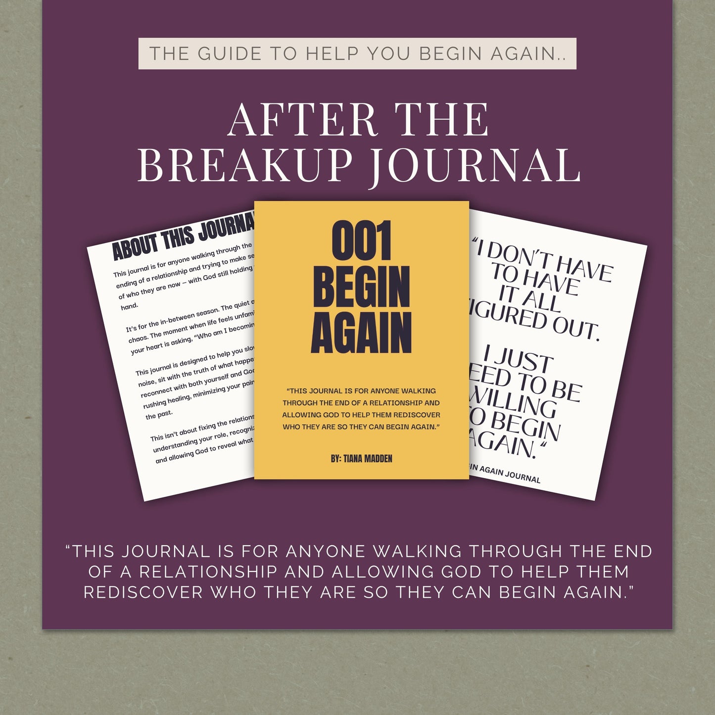 BEGIN AGAIN - Guided Prompts for Healing (DIGITAL DOWNLOAD)