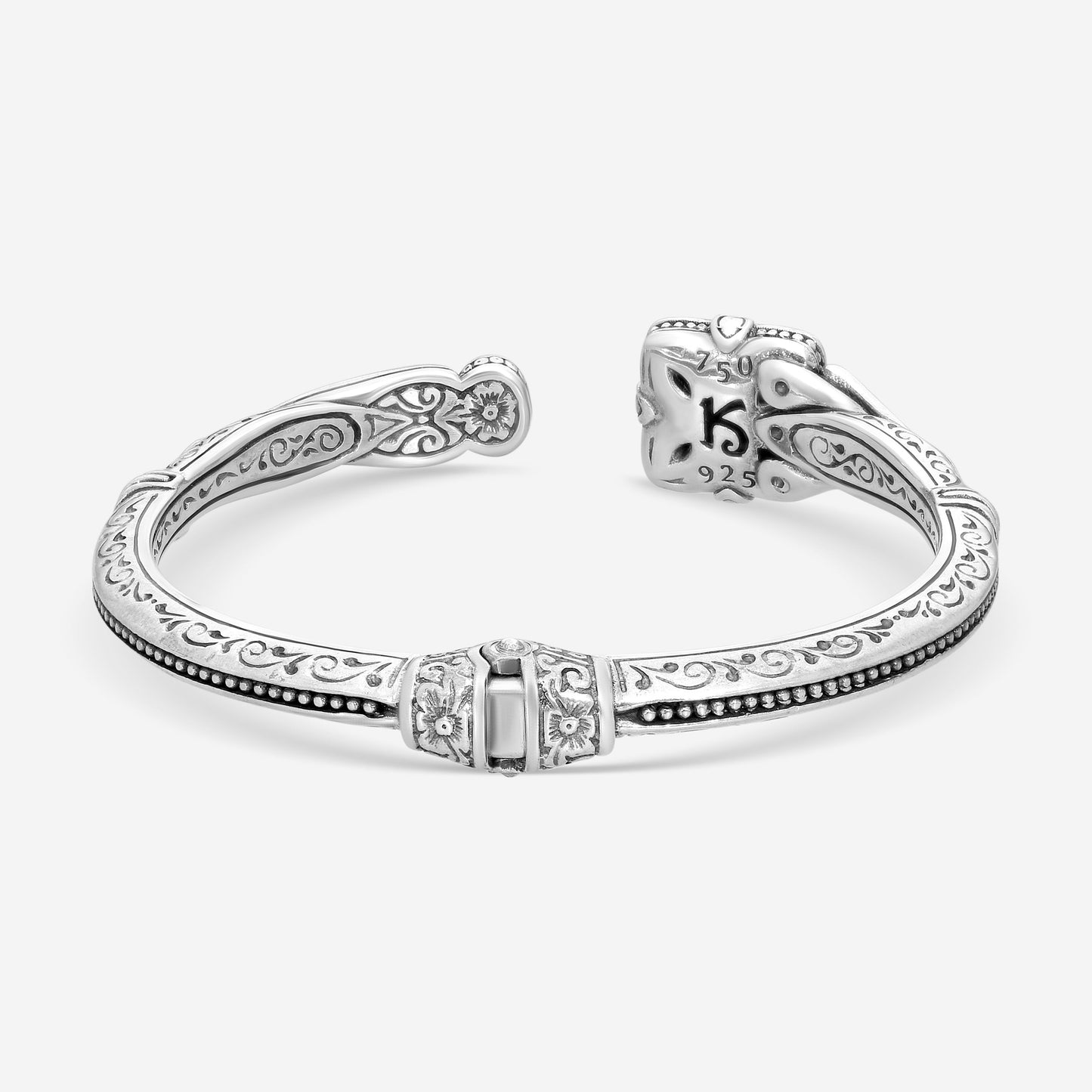 "KONSTANTINO – “Gen K” Sterling Silver & 18K Yellow Gold, Ruby Doublet Bracelet (RD: 9.50 mm) – BKJ682-546  Bracelet Length: 6.5 in."