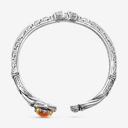 "KONSTANTINO – “Gen K” Sterling Silver & 18K Yellow Gold, Carnelian Doublet Bracelet (CD: 9.50 mm) – BKJ682-547  Bracelet Length: 6.5 in."
