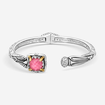 "KONSTANTINO – “Gen K” Sterling Silver & 18K Yellow Gold, Tulite Doublet Bracelet (TD: 9.50 mm) – BKJ682-548  Bracelet Length: 6.5 in."