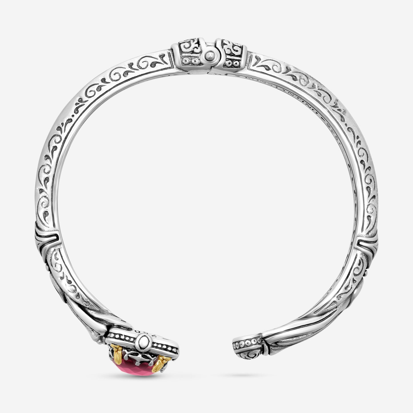 "KONSTANTINO – “Gen K” Sterling Silver & 18K Yellow Gold, Tulite Doublet Bracelet (TD: 9.50 mm) – BKJ682-548  Bracelet Length: 6.5 in."