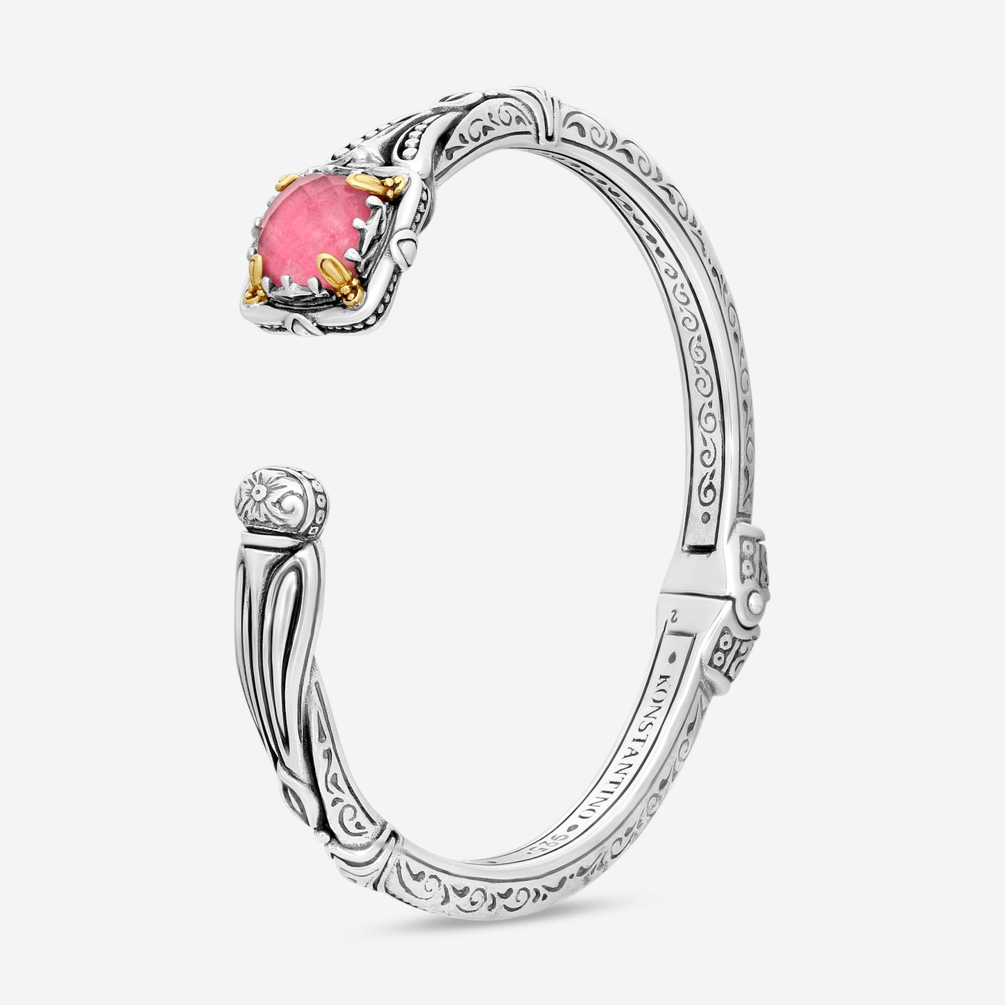 "KONSTANTINO – “Gen K” Sterling Silver & 18K Yellow Gold, Tulite Doublet Bracelet (TD: 9.50 mm) – BKJ682-548  Bracelet Length: 6.5 in."