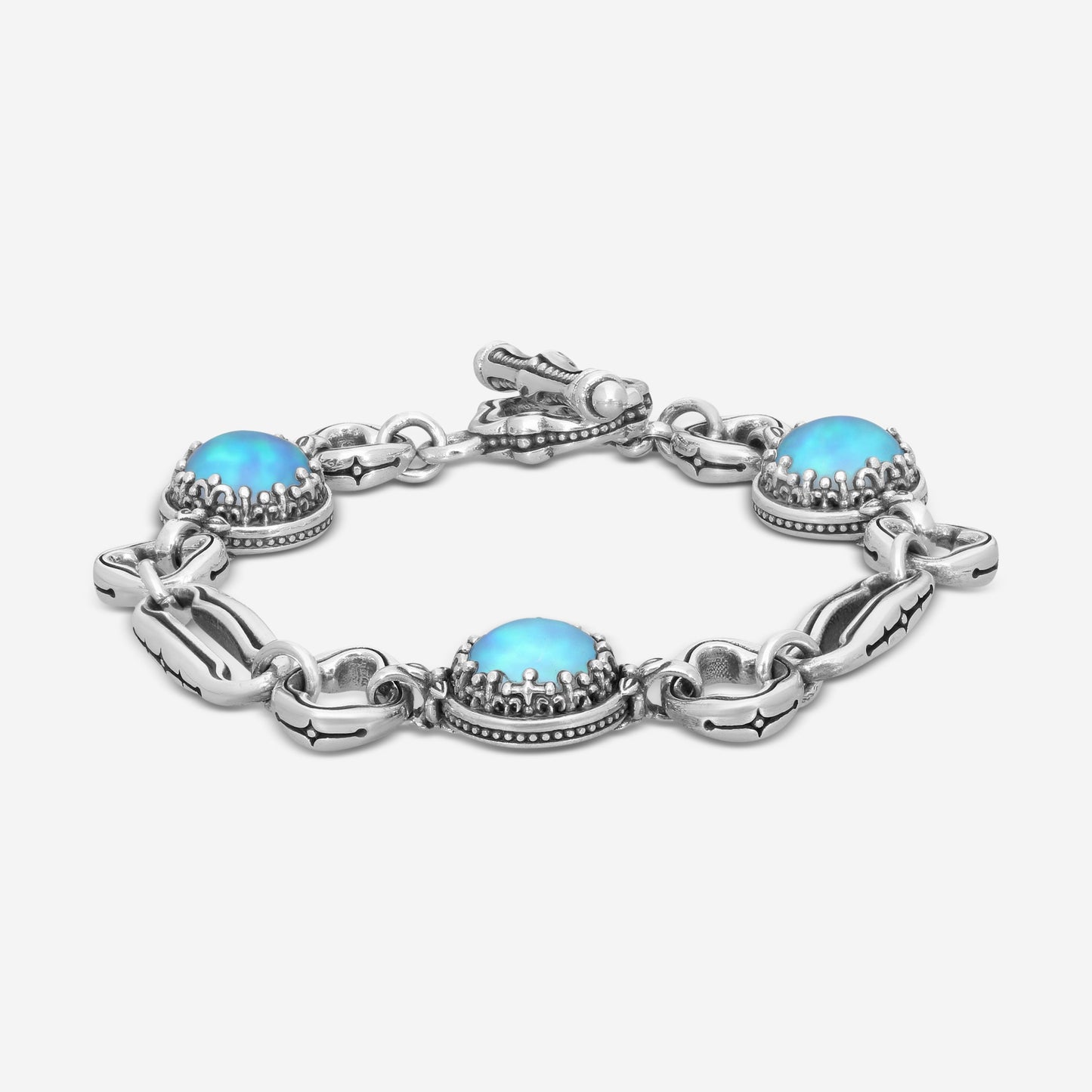 "KONSTANTINO – “Pearl Clas” Sterling Silver & 18K Yellow Gold, Cultured Pearl Bracelet (PRL: 10.5 mm x 2 pearls) – BMK4202-122  Bracelet Length: 7.0 in." (Copy)
