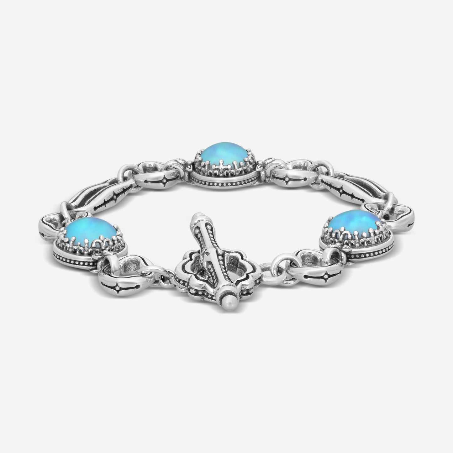 "KONSTANTINO – “Pearl Clas” Sterling Silver & 18K Yellow Gold, Cultured Pearl Bracelet (PRL: 10.5 mm x 2 pearls) – BMK4202-122  Bracelet Length: 7.0 in." (Copy)