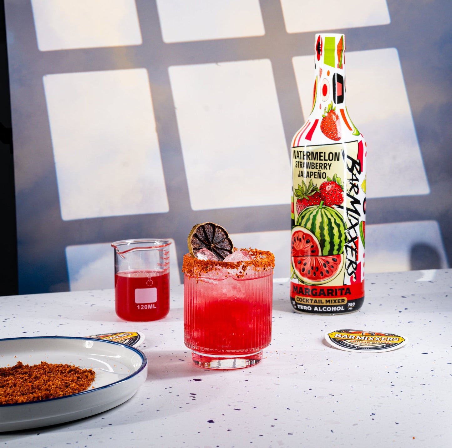 BarMixxers Premium Jalapeño Watermelon Beverage Mixer | All-In-One Craft Syrup | Real Agave, Natural Citrus & Earthy Heat | 750 ML