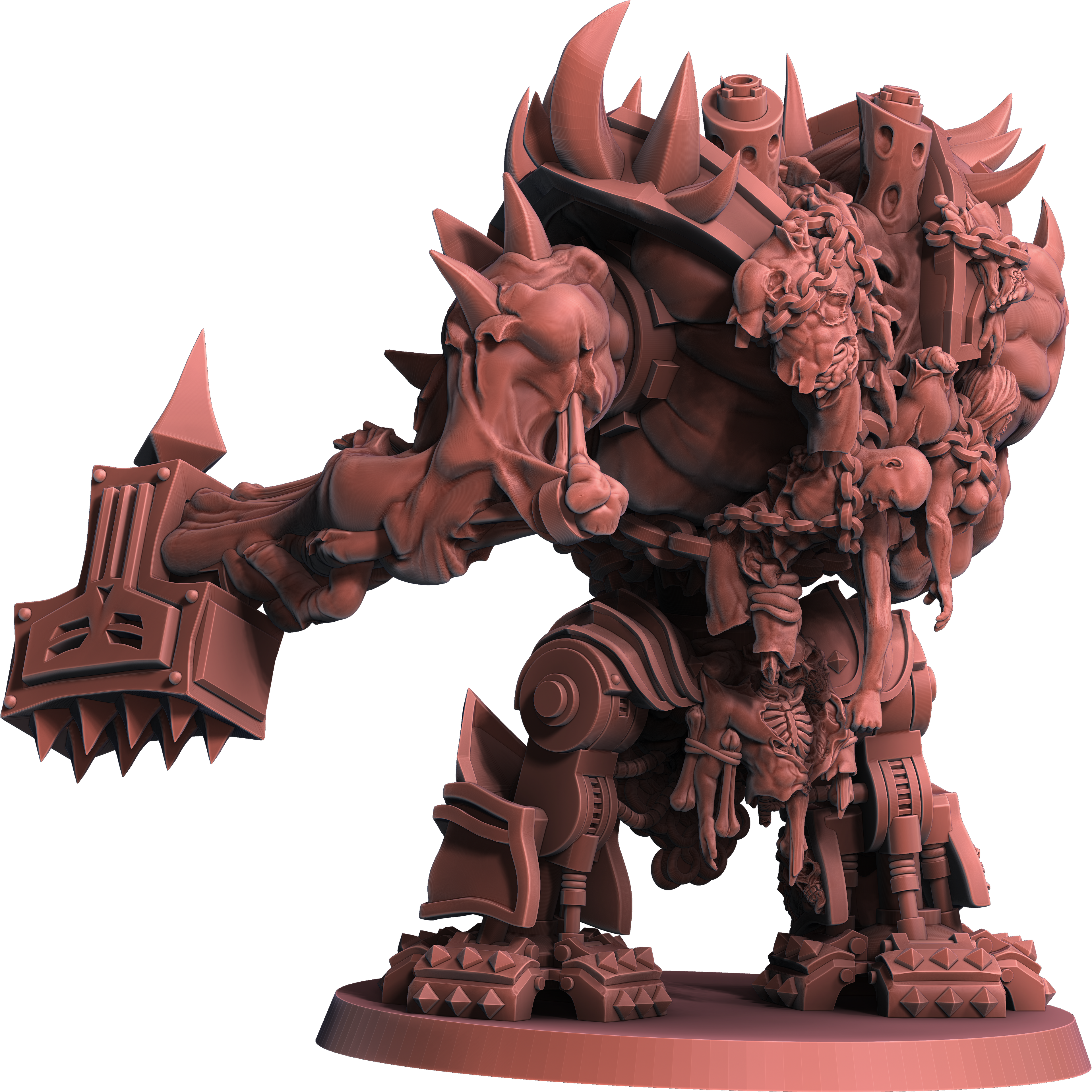 Chaos Wrath Juggernaut Multipart Set by WildMesh – Resin Printed Grimdark Sci-Fi Mini (28/32mm)