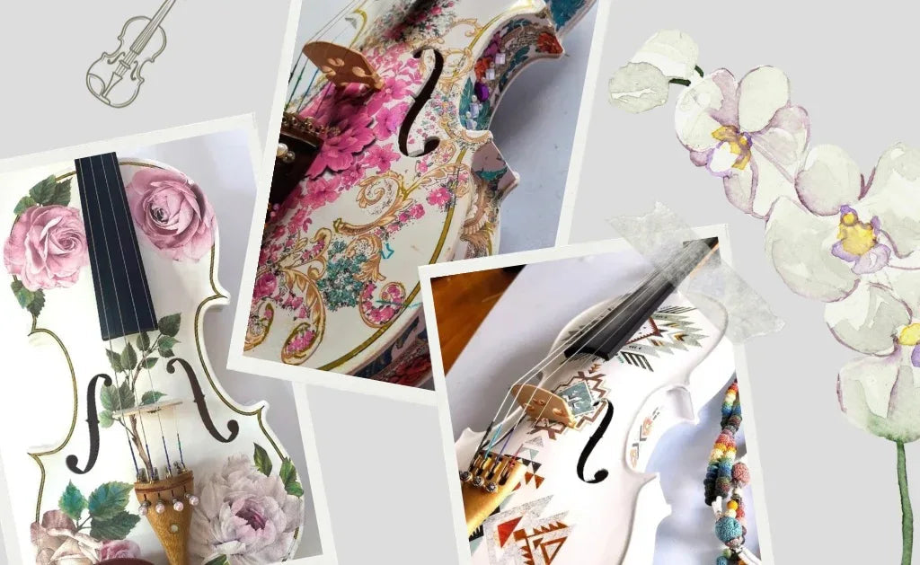 Butterfly 1/4 White Violin Outfit SUPER SAVINGS
